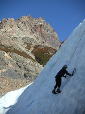 Using the ice axes