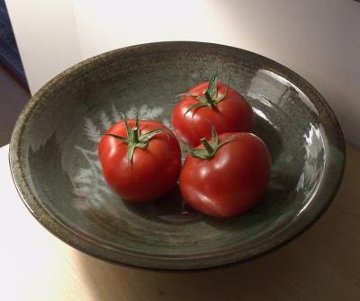 Three tomatoes by Richard B
