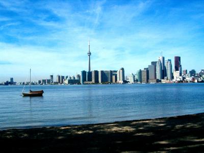 Looking back at Toronto from Centre Island
