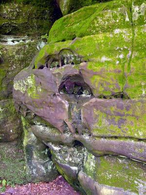 Mossy Sandstone Rock