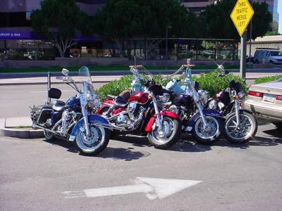 motorcycles in a row showing the peace and support of America