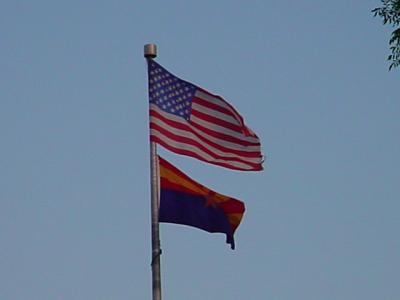American flag <br>Arizona  flag