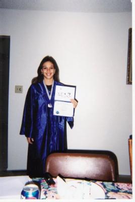 Tarina's graduation picture Dobson high school class of 1998.