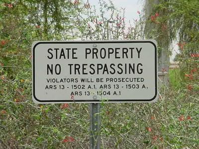 state property no trespassing