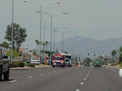 another reflection of the accident on Apache trail