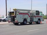 big red fire truck