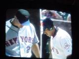 baseball on TV split screen