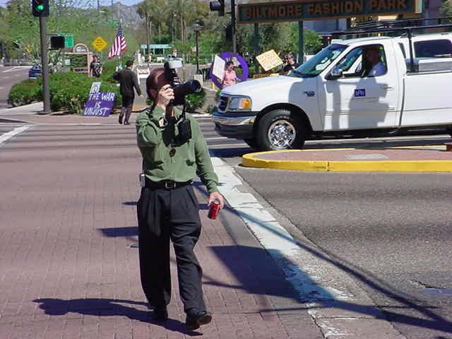 the picture taker at the protest