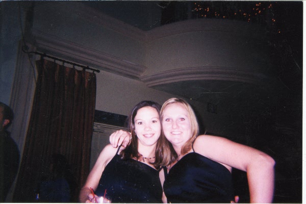 Tarina and I at the Chilis Xmas Party 2001.