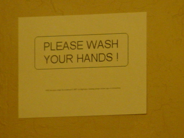 please wash <br> your hands reflection