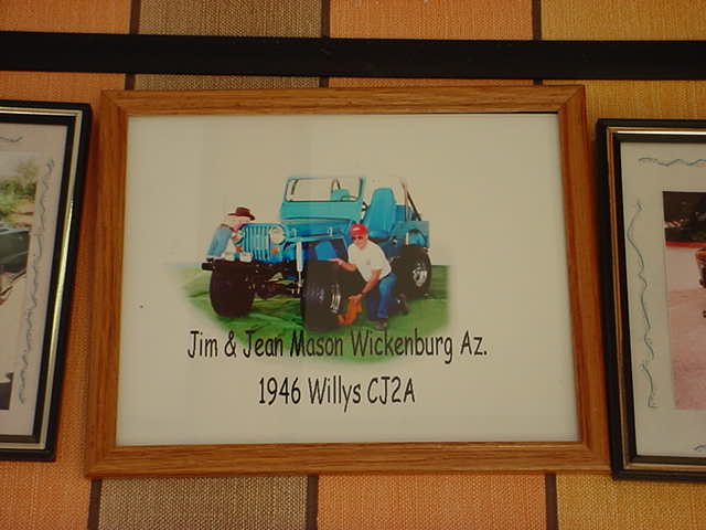 Jim & Jean Mason<br>Wickenburg AZ.<br>1946 Willys CJ2A