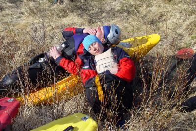 Relaxed paddlers