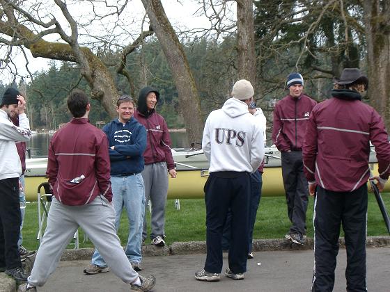 Varsity Rowers just chillin