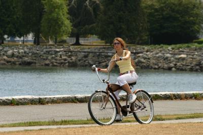 Lady on Bicycle
