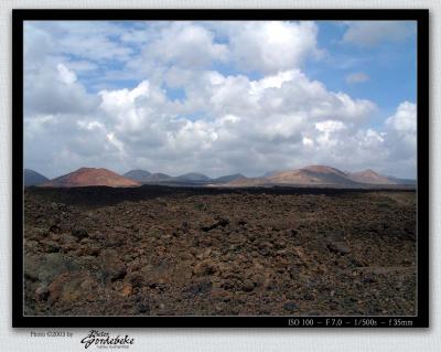 Dramatic sky over the Fire Mountains