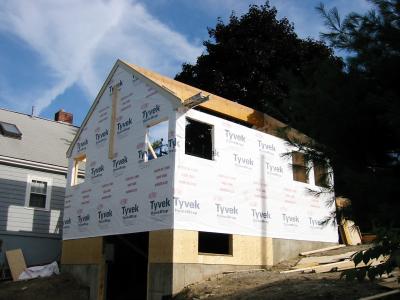 West wall up.