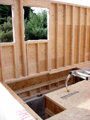 Opening for stairs dow to studio.