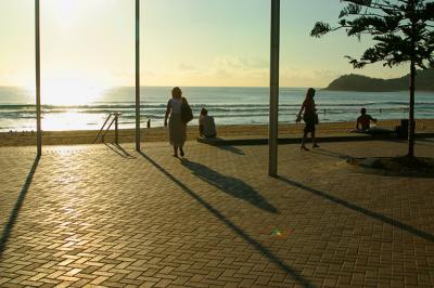 Manly sunrise with shadows