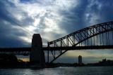 Sydney Harbour Bridge with dramatic sky