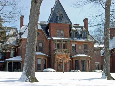 The Andrew Dickson White House, where Cornell's presidents used to live but no longer do.