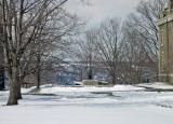 Ezra Cornell, hanging out between Morrill and McGraw Halls on the Arts Quad.