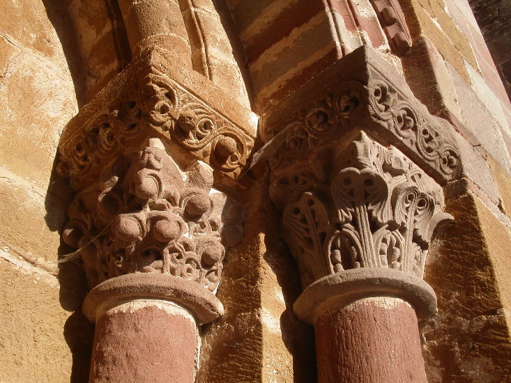 Red Sandstone Column Capitals