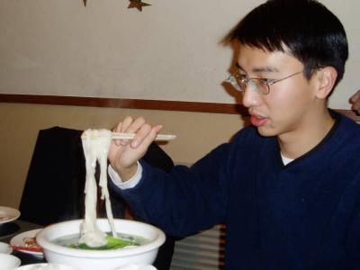Gigantic bowl of birthday noodle.