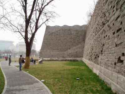 Part of the remains of the old city wall built in Ming Dynasty.