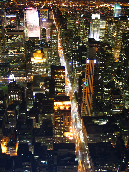 New York by Night from top of Empire State