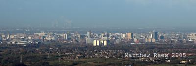 Manchester from Hartshead Pike, March 2005