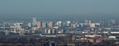 Salford from Hartshead Pike, March 2005