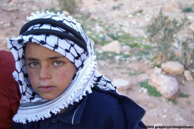 Bedouin boy with hazel eyes, Petra