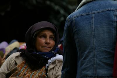 Palestinian woman selling in Old City, Jerusalem market