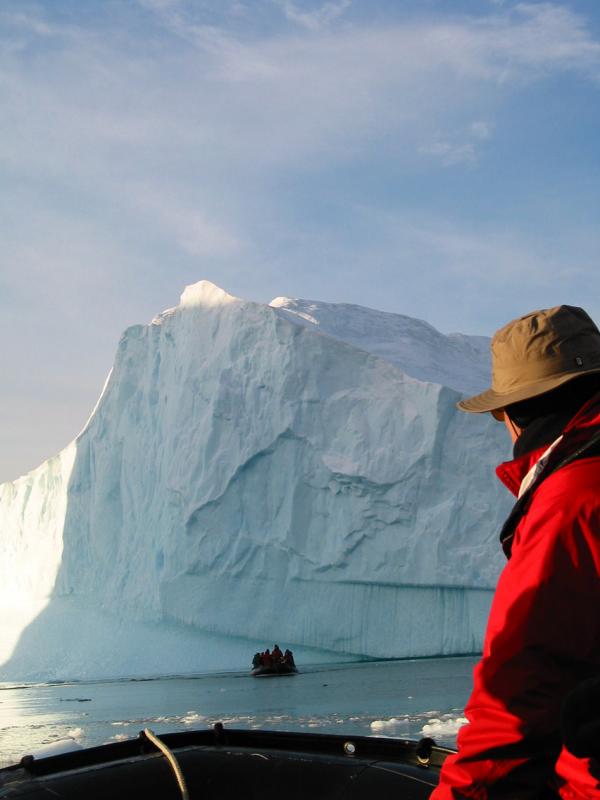 Peter looking at Iceberg