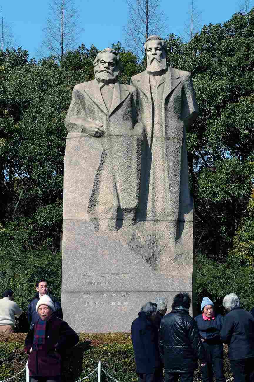 Marks and Engels in  Fuxing park