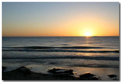 Cloudless sunset