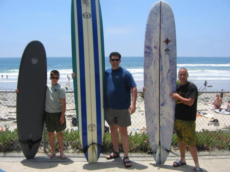 Ian, Lars & Ben. It was Ians and Bens 1st time surfing