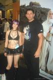 Karen(redpookas sister) & Lars standing next to Gandalf the white.
