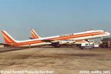 1992 - Kalitta DC8-63F N811CK sitting on tail due to improper loading aviation cargo airline stock photo #US92-tail1