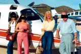 Nancy Neel with Lewis B. Bud Maytags Turbo Commander N8LB and friends