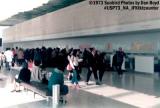 1973 - National Airlines Sundrome terminal ticket counter at JFK aviation airline stock photo