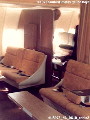 1973 First Class Lounge Seating On National Airlines Dc 10