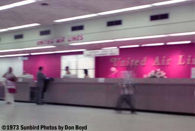 1973 - United's ticket counter at MIA