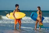 Models on the Beach - Tiago e Bruna - Casal jovem na praia