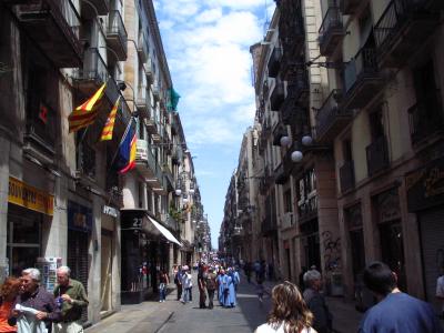 some street where the shopping is...