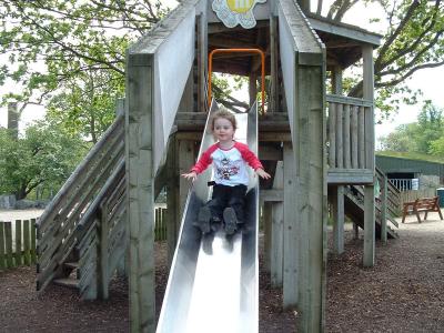 Caitríona on the slide