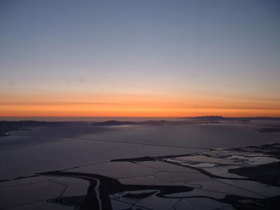Final Approach from AQ442 to OAK - Bay Area Sunset
