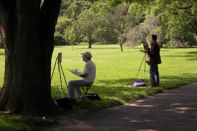 Painting in the Brooklyn Botanic Gardens