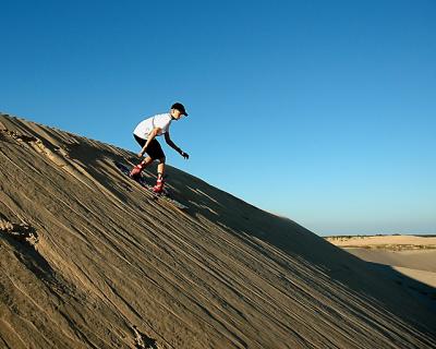 Nathaniel sandboarding