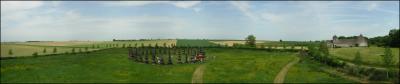 Et ça ! C'est la vue que l'on a du haut du tipi... Magnifique non? Poussez vers la droite, vous verrez la ferme de Wahenge.
